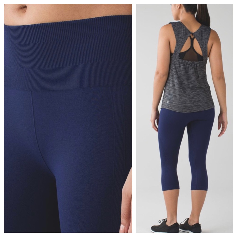 Lululemon Flow & Go Crop Blue 6